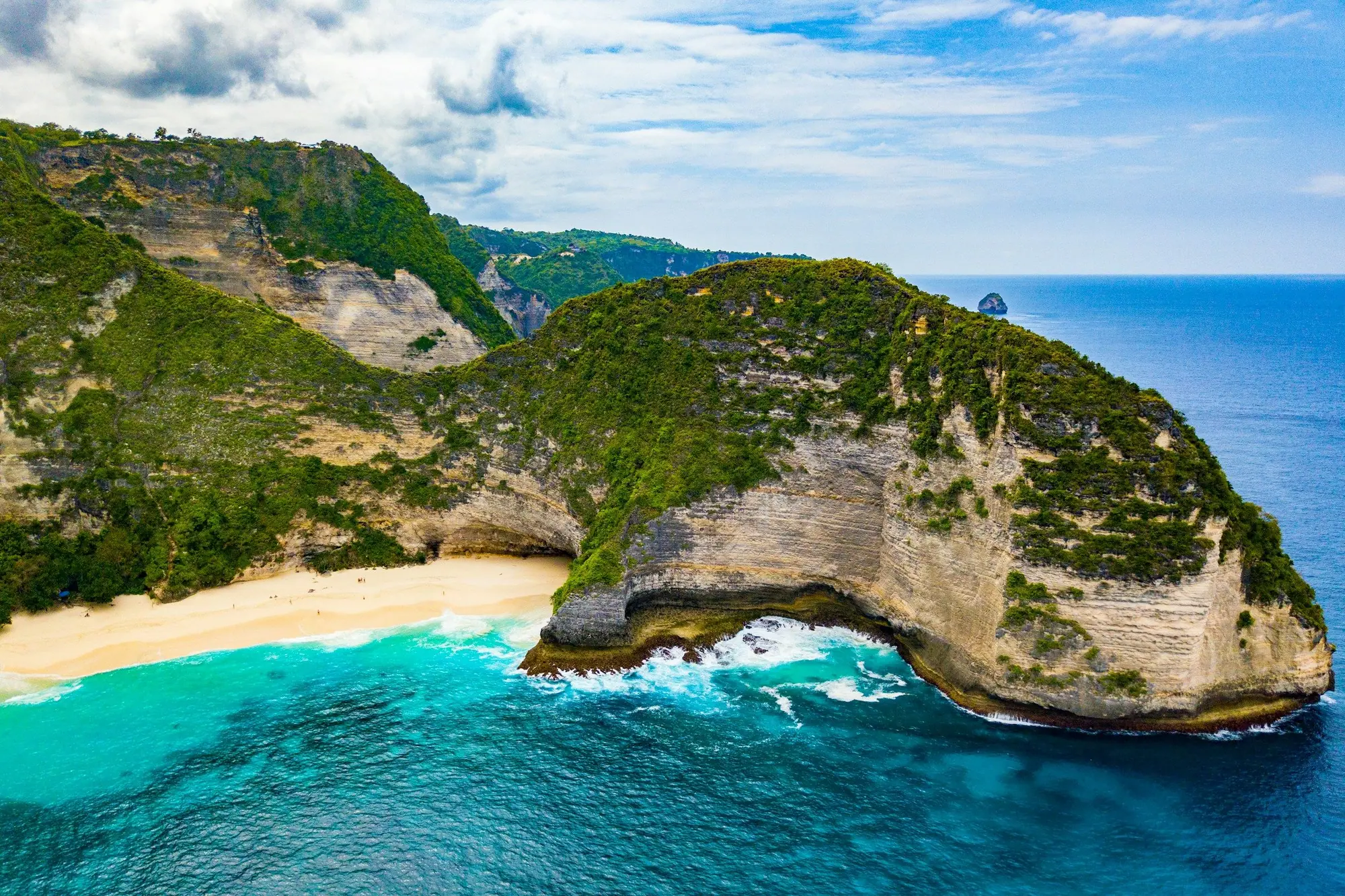 Kelingking Beach and its headland on Nusa Penida, Bali